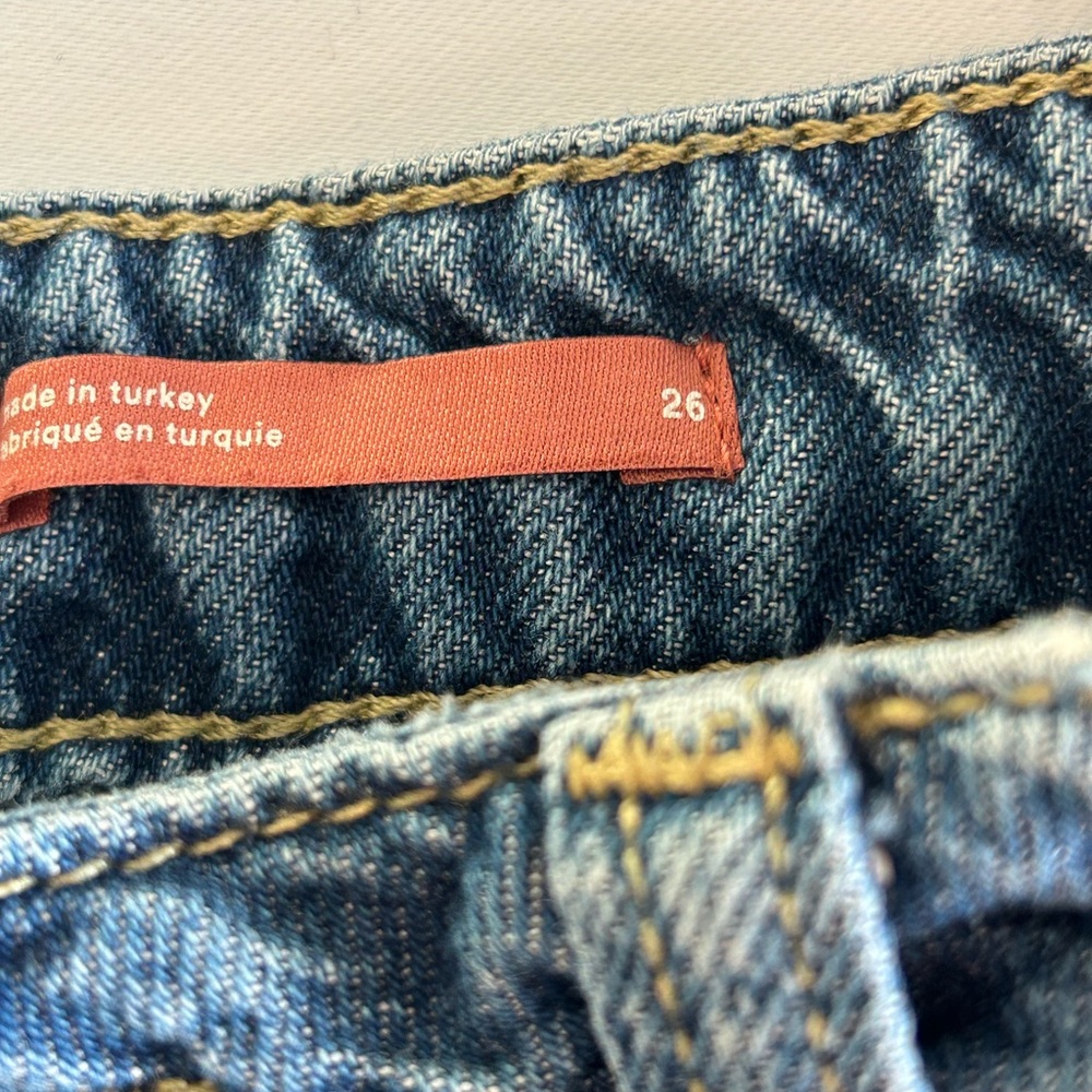 Pilcro high rise straight leg jeans size 26 medium wash cotton denim - Picture 10 of 10